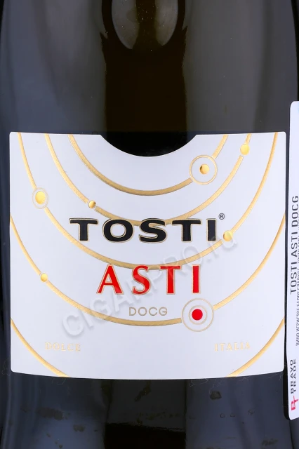 Этикетка Игристое вино Тости Асти ДОКГ 0.75л