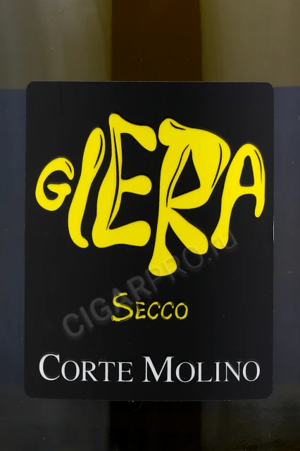 Этикетка Игристое вино Просекко Глера Секко Корте Молино 0.75л