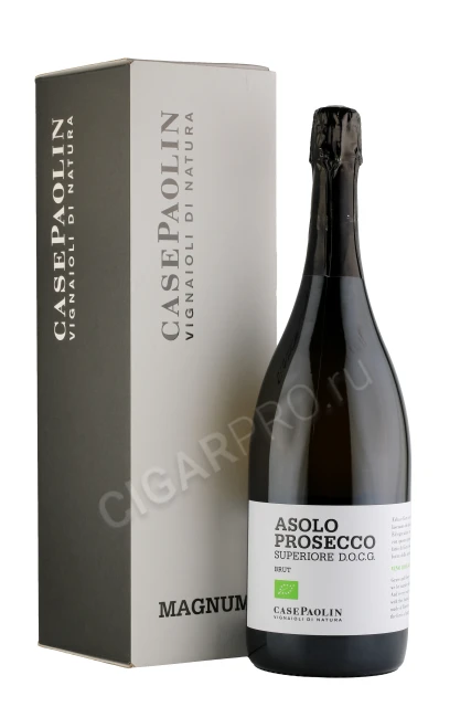 Case Paolin Asolo Prosecco Superiore Brut Игристое вино Казе Паолин Азоло Просекко Суперьоре Брют 1.5л в подарочной упаковке
