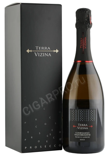 Prosecco Superiore Conegliano Valdobbiadene Extra Dry Terra Vizina Игристое вино Просекко Супериор Конельяно Вальдоббьядене Экстра Драй Терра Вицина 0.75л