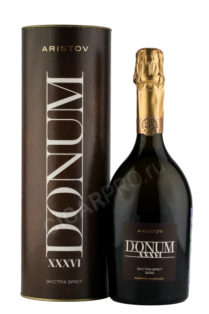Aristov Donum 36 Игристое вино Аристов Донум 36 0.75л в подарочной тубе