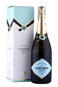 Игристое вино Абрау-Дюрсо Victor Dravigny Премиум белое брют 0.75л в подарочной упаковке