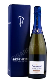 Игристое вино Бестхайм Креман дЭльзас Брют Премиум 0.75л в подарочной упаковке