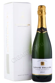 Игристое вино Луи Валлон Креман де Бордо 0.75л в подарочной упаковке
