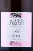 Этикетка Игристое вино Альбино Армани Розе 0.75л
