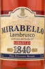 Этикетка Игристое вино Ламбруско Мирабелло Розато 0.75л