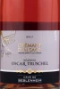 Этикетка Игристое вино Оскар Трюшель Креман д'Эльзас розовое брют 0.75л