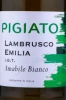 Этикетка Игристое вино Пиджиато Ламбруско Бьянко Эмилья 0.75л