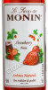 этикетка сироп monin strawberry 0.05 л