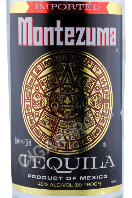 этикетка текила montezuma white 0.75л