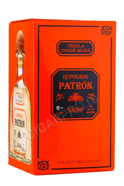 Подарочная коробка Текила Патрон Репосадо 1л