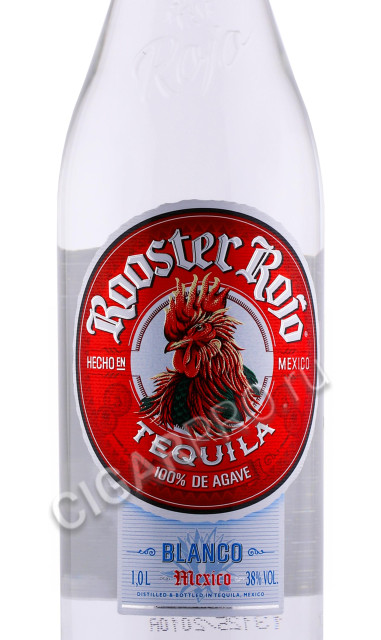 этикетка текила rooster rojo blanco 1л