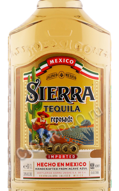 этикетка текила sierra reposado 0.5л
