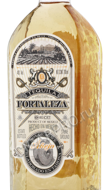 этикетка текила fortaleza anejo 0.7л