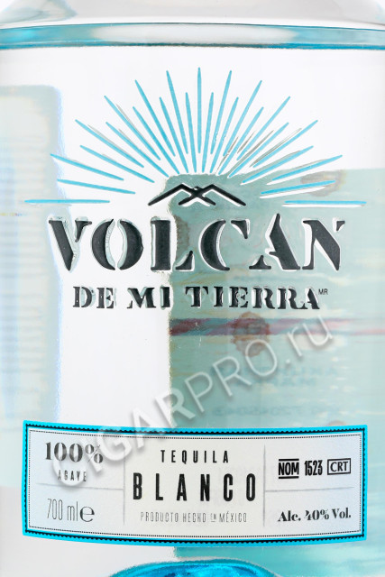 этикетка текила volcan de mi tierra blanco 0.7л