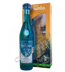 tequila don fernando blanco купить текила дон фернандо бланка в п/у + 2 стопки цена