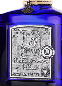 этикетка текила tequila ley 925 blanco 0.75л