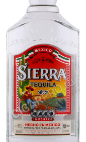 этикетка текила sierra silver 0.5л
