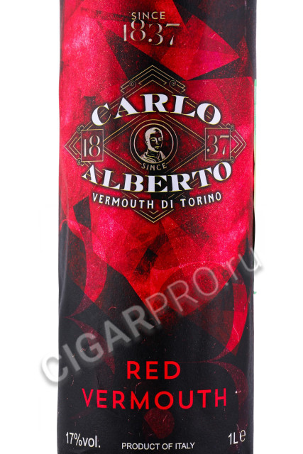 этикетка вермут carlo alberto vermouth red 1л