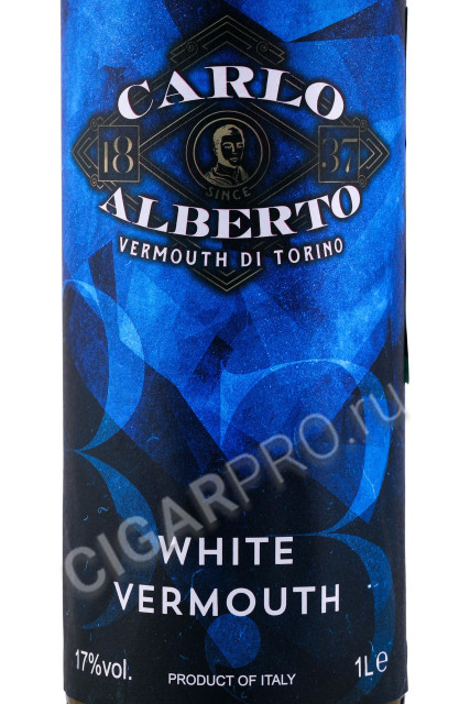 этикетка вермут carlo alberto vermouth white 1л