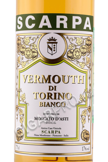 этикетка вермут vermouth di torino scarpa 0.75л