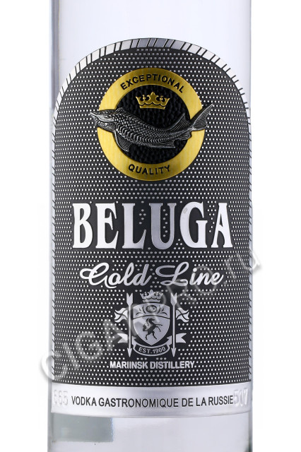 этикетка beluga gold line 0.75л