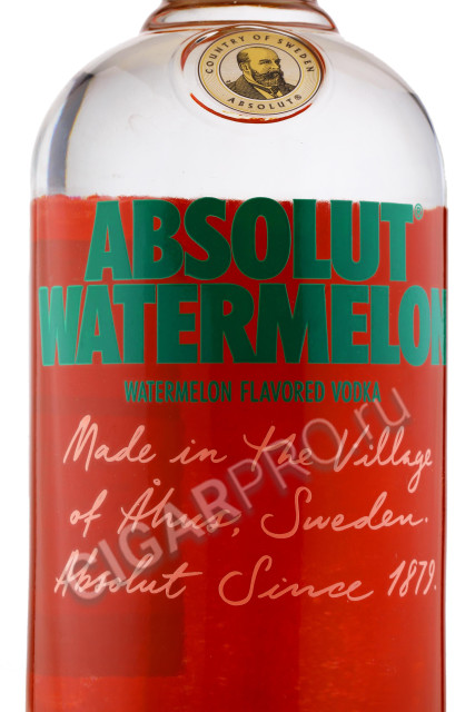 этикетка absolut watermelon 0.7л