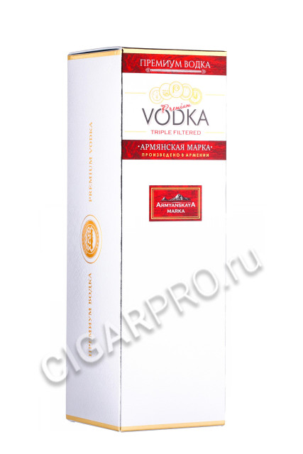 подарочная упаковка водка армянская марка премиум 0.5л