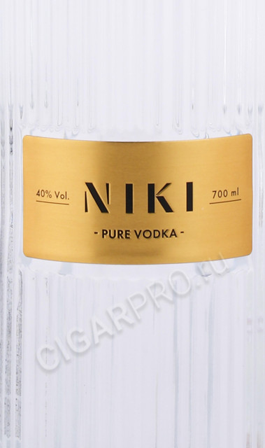 этикетка водка niki pure 0.7л