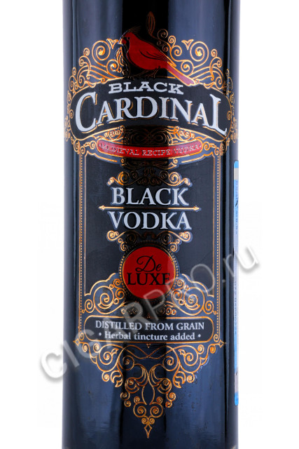 этикетка черная водка black cardinal 0.5л