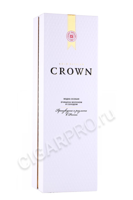 подарочная упаковка водка gold russian crown 0.7л