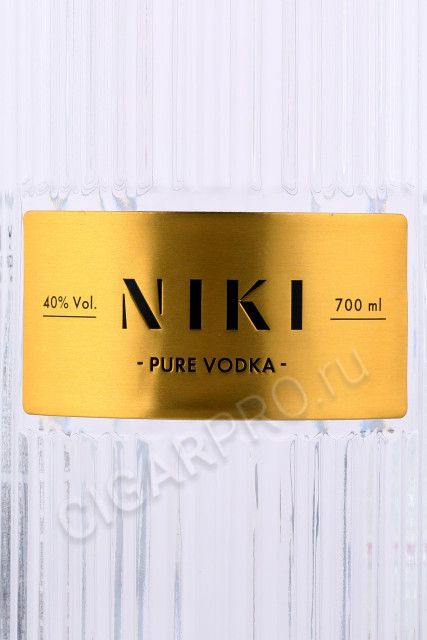 этикетка водка niki pure 0.7л