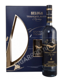 beluga transatlantic racing 0.7l gift box with 1 glass водка белуга трансатлантик рейсинг 0.7 л. набор с 1 стаканом в п/у