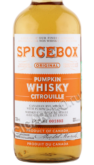 этикетка виски spicebox pumpkin 0.75л