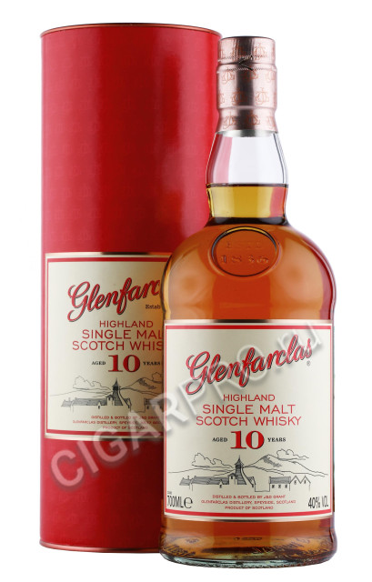 виски glenfarclas 10 years old 0.7л в подарочной тубе