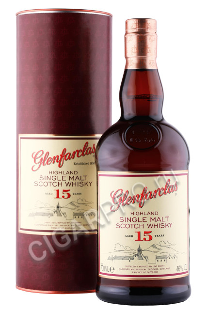 виски glenfarclas 15 years old 0.7л в подарочной тубе