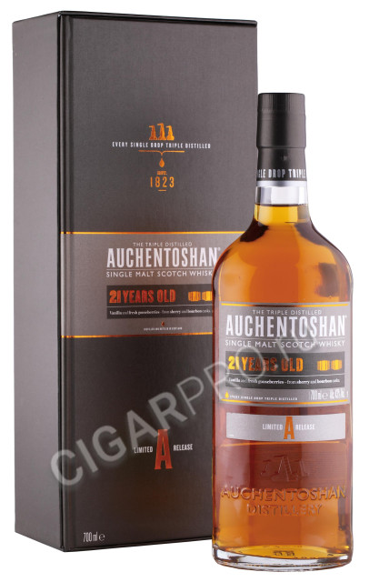 виски auchentoshan 21 years 0.7л в подарочной упаковке