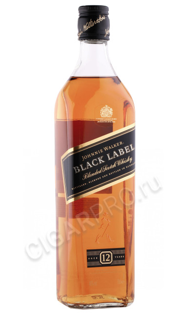 виски johnnie walker black label 12 years 0.7л