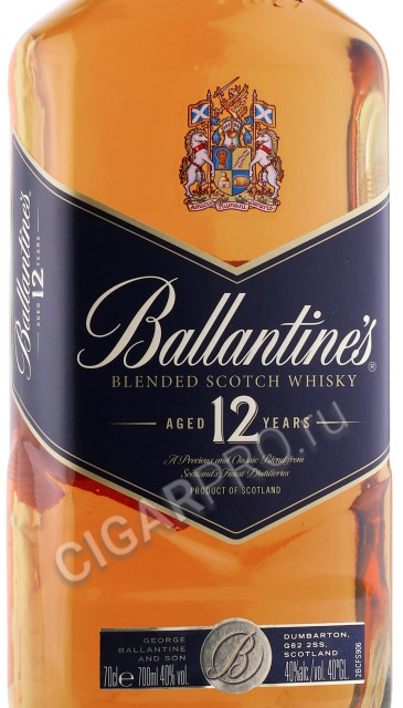 этикетка виски ballantines 12 years 0.7л