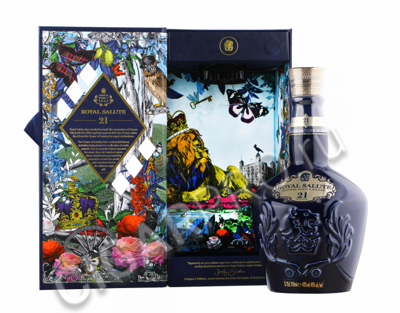 chivas regal the sapphire flagon royal salute 21 years 0.7 l