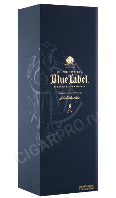 подарочная упаковка виски johnnie walker blue label 0.7л