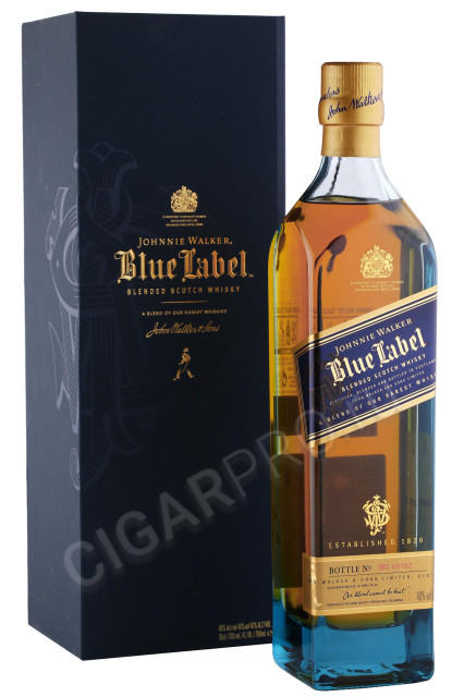 виски johnnie walker blue label 0.7л в подарочной упаковке