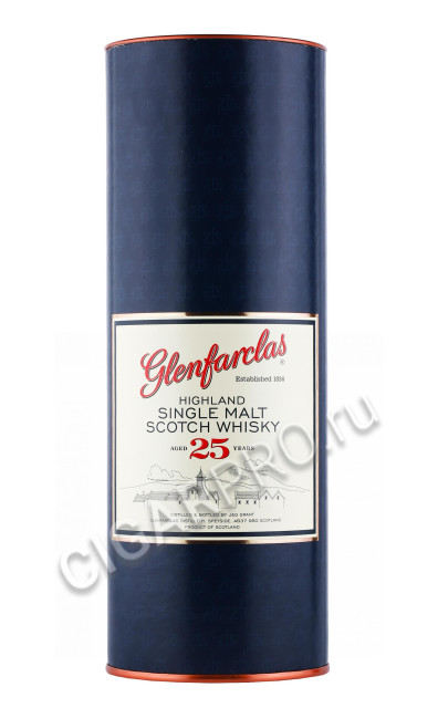 подарочная туба виски glenfarclas 25 years old 0.7л