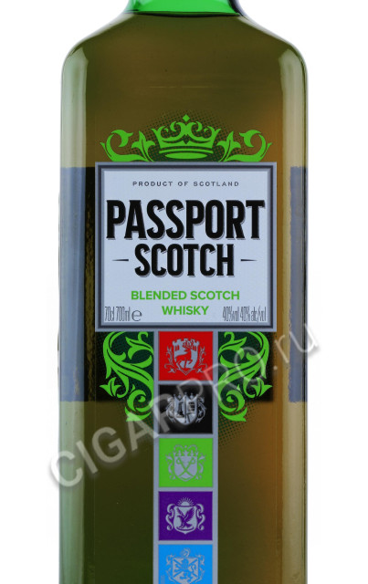 этикетка виски passport scotch 0.7л