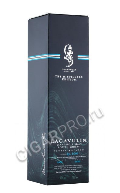 подарочная упаковка виски lagavulin distillers edition 0.7л