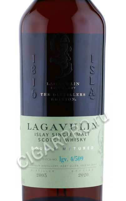 этикетка виски lagavulin distillers edition 0.7л