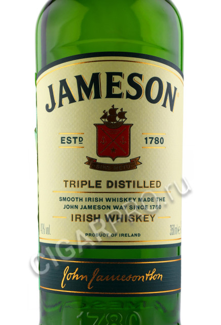 этикетка jameson 0.35л