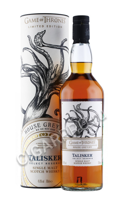 виски game of thrones talisker select reserve house greyjoy 0.7л в подарочной тубе