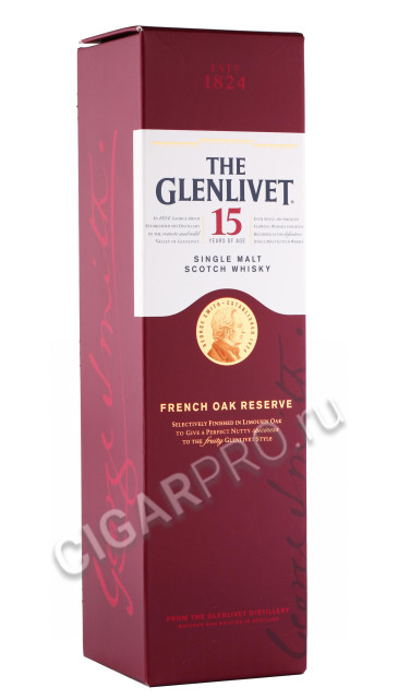 подарочная упаковка виски glenlivet 15 years old 0.7л