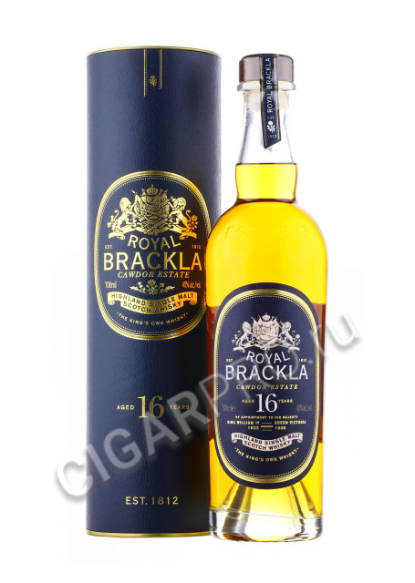 royal brackla 16 years old 0.7l in tube виски роял бракла 16 лет 0.7 л. в тубе